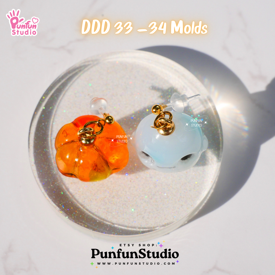 แม่พิมพ์ 3 มิติ ขนาดเล็ก DDD 34 ผีน้อย / Boo Ghost Mold / Halloween Mold / Clear UV Resin Mold / แม่พิมพ์ 3มิติ