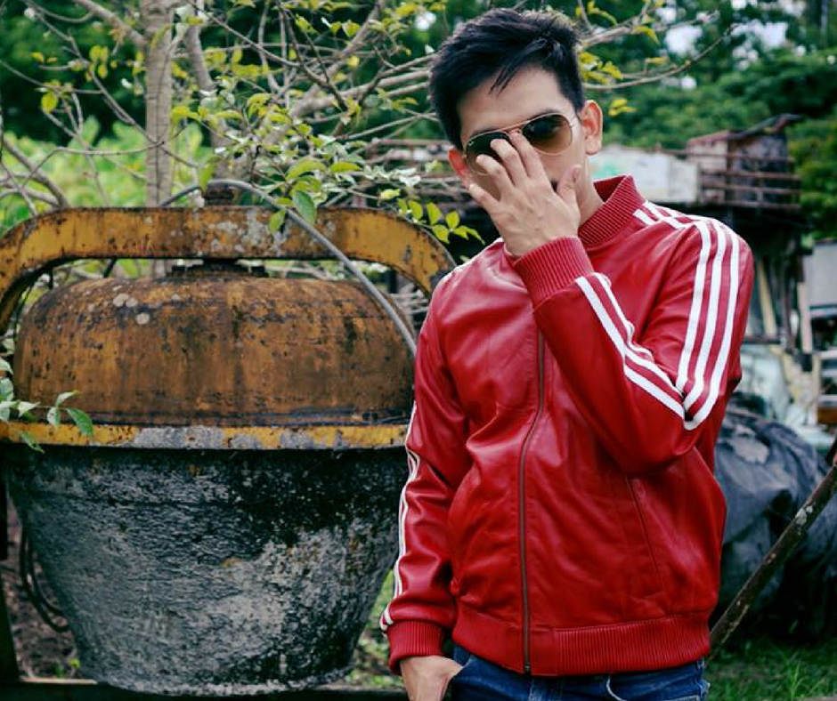 เสื้อหนังแท้ Street boy สีแดง (กรุณาสอบถามไซส์ก่อนสั่งซื้อ)