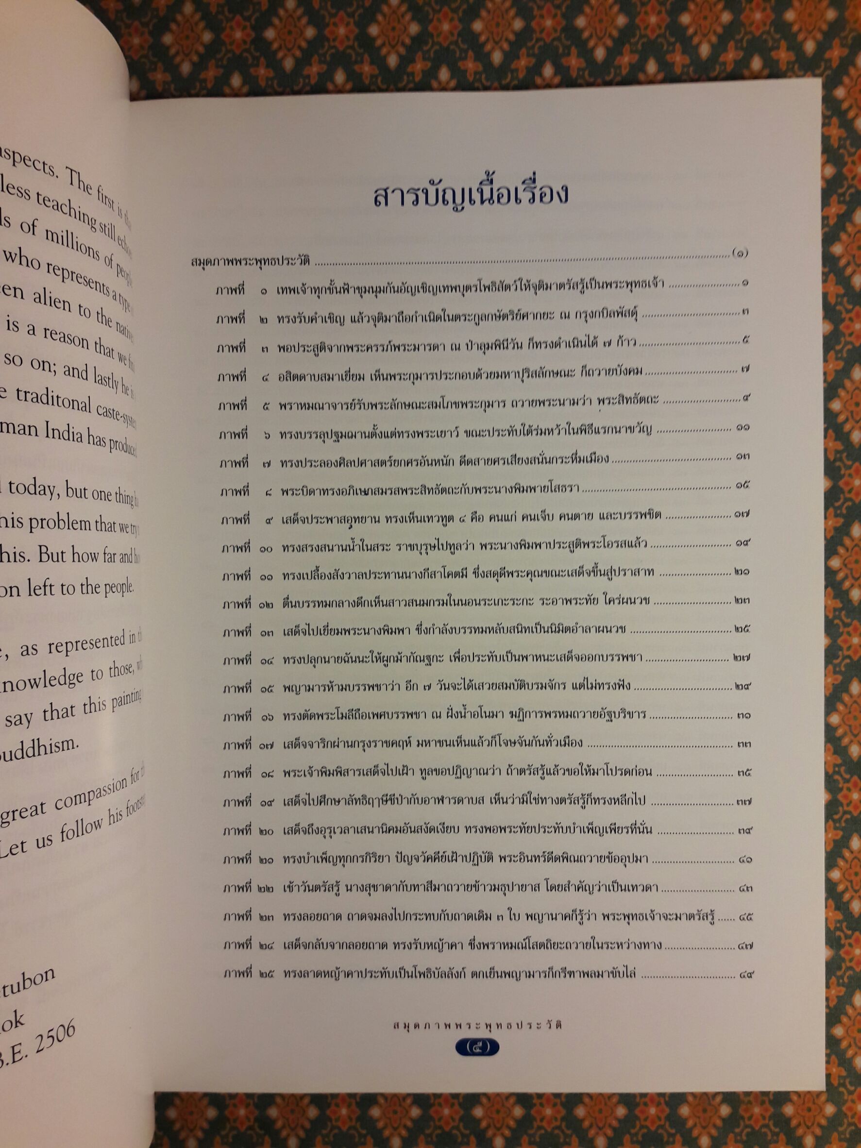 สมุดภาพพระพุทธประวัติ Pictorial Book of Buddha’s Life