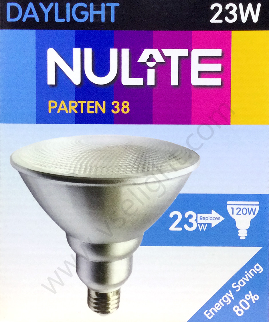 หลอดประหยัด 23W PAR38 220V E27 NULITE แสงขาว Daylight 6500K ลดพิเศษ