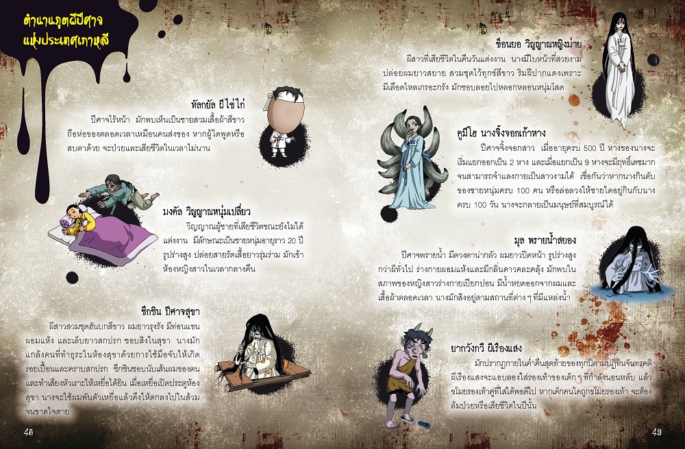 NANMEEBOOKS หนังสือ ผีเกาหลี (ปกใหม่ 2025) การ์ตูนความรู้ ชุด เรื่องผี ๆ รอบโลก