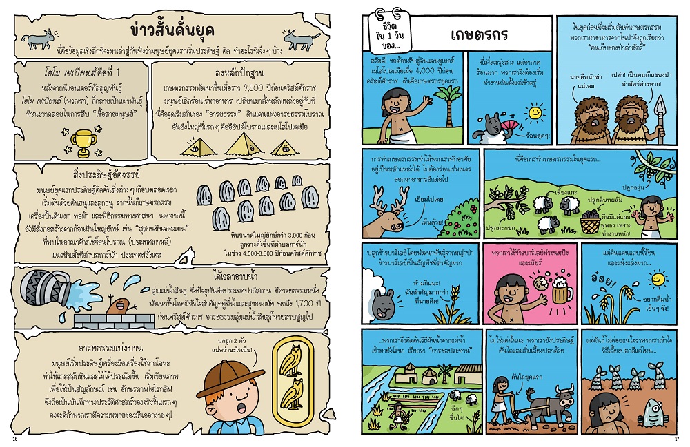 NANMEEBOOKS หนังสือ ชีวิตใน 1 วันของมนุษย์ถ้ำ แมวบนเรือ และเรื่องราวระหว่างนั้น เสริมความรู้