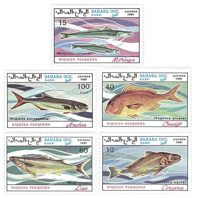 Sahara Stamp, 1991 Fish, Marine Life