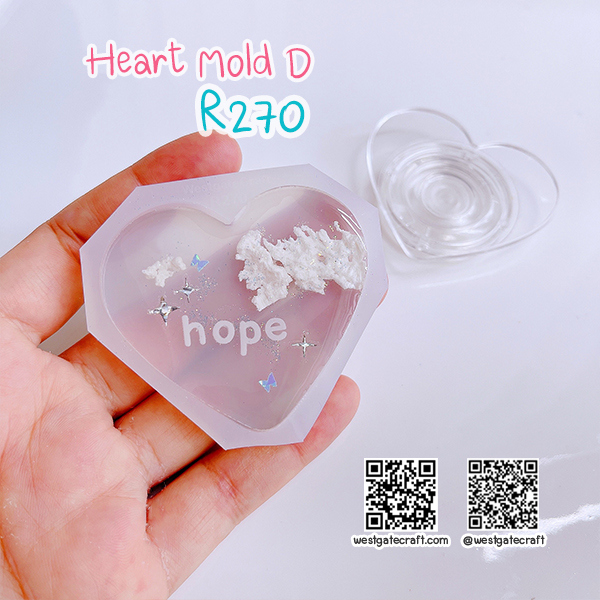 แม่พิมพ์ซิลิโคน R270 Heart Mold D
