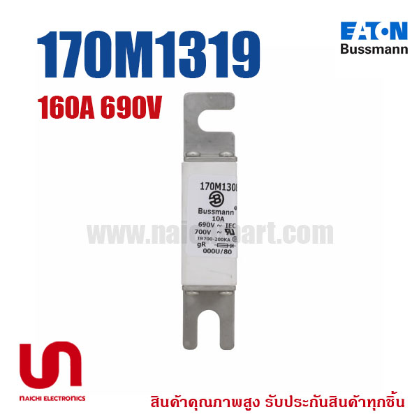 ฟิวส์เฉพาะทาง 170M1319 , 160A 690V , Bussmann / Eaton (โปรดติดต่อเพื่อสอบถามราคาพิเศษ)