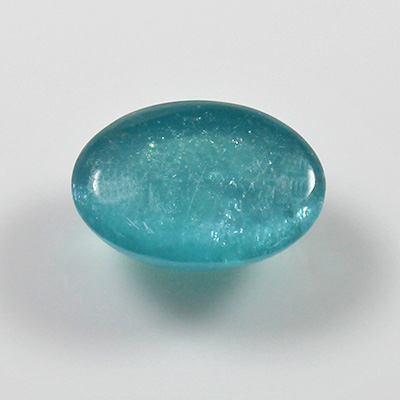 อะพาไทท์ตาแมว (Cat's eye Apatite) 1.67 กะรัต สีฟ้าอมเขียว