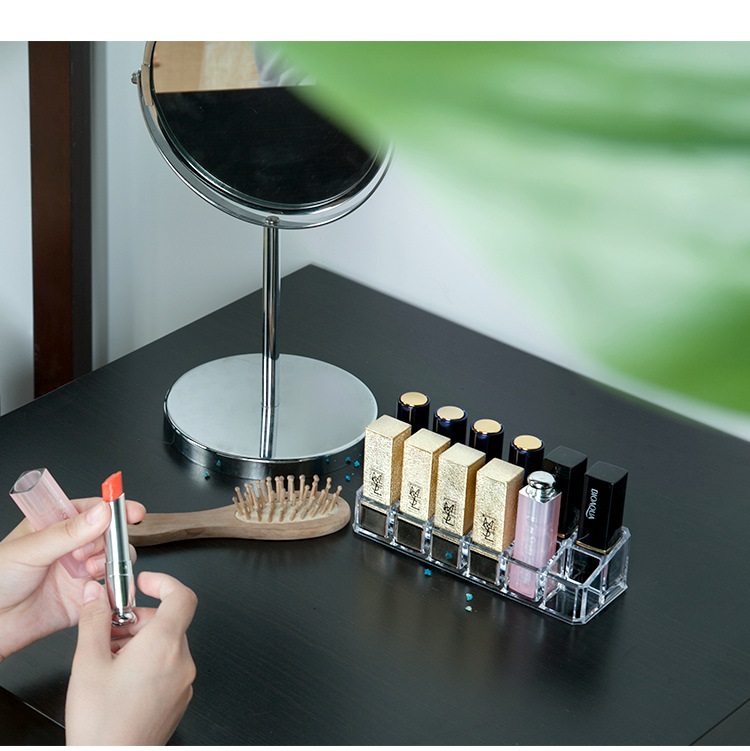 Muisungshop COD 🆗 ชั้นวางเครื่องสําอาง ชั้นวางลิปสติก COSMETIC ORGANIZER กล่องใส่ลิปสติก 12 ช่อง โดย muisungshop