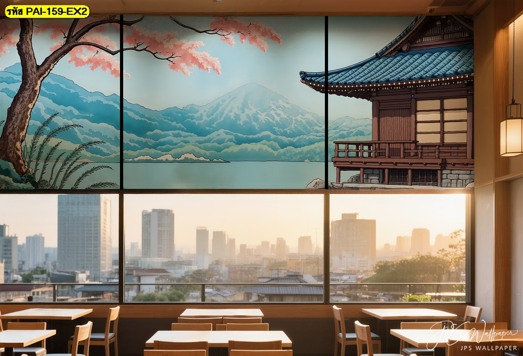 ภาพติดผนังลายญี่ปุ่น สร้างธีมร้านอาหารโดดเด่น