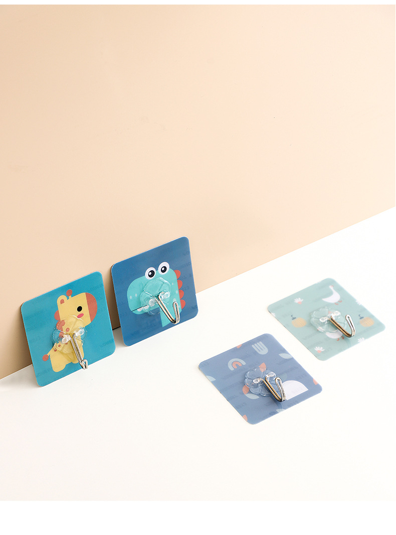 MUISUNGSHOP (1 ชิ้น) CM-HOOK ตะขอติดผนังลายการ์ตูน minimal