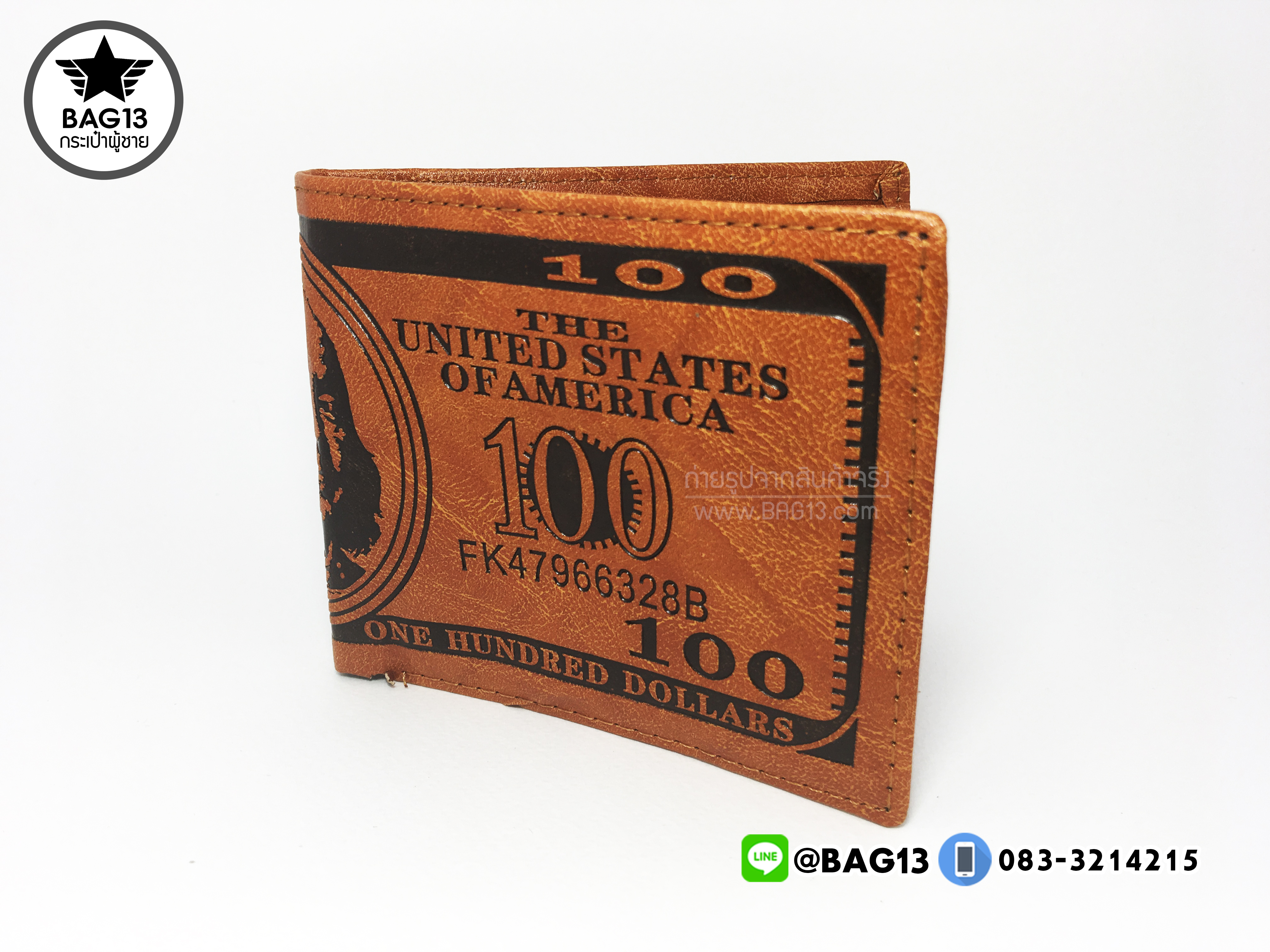 กระเป๋าสตางค์ผู้ชาย 100 DOLLAR รหัส C005
