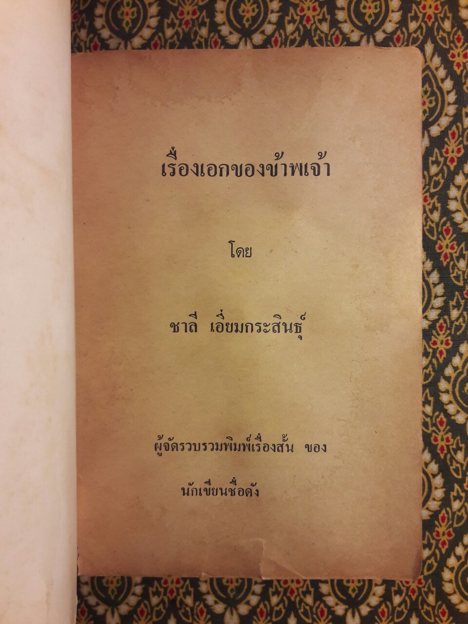 เรื่องเอกของข้าพเจ้า