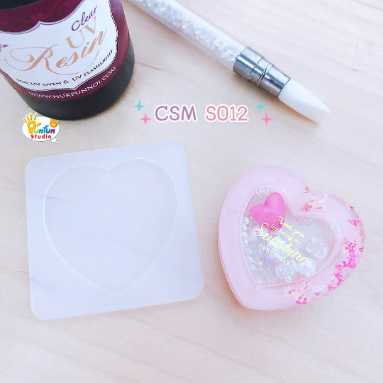 แม่พิมพ์ซิลิโคน SHAKE S012/2 หัวใจหนา A แบบกลวง