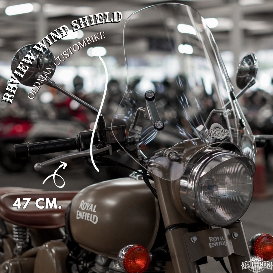 ชิวหน้า ไฟกลม ทรงสูง 47 ซม. สีใส