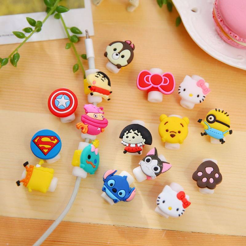 MUISUNGSHOP (20 ชิ้น) ที่ล๊อค ตัวล็อก กันสายชาร์จหัก ถูกที่สุด ตัวล็อคถนอมสายชาร์จ คละลาย Charger Cable Protector