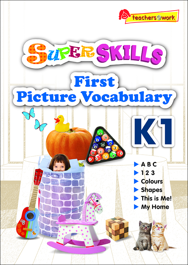 แบบฝึกหัดภาษาอังกฤษระดับอนุบาล Super Skills First Picture Vocabulary K1