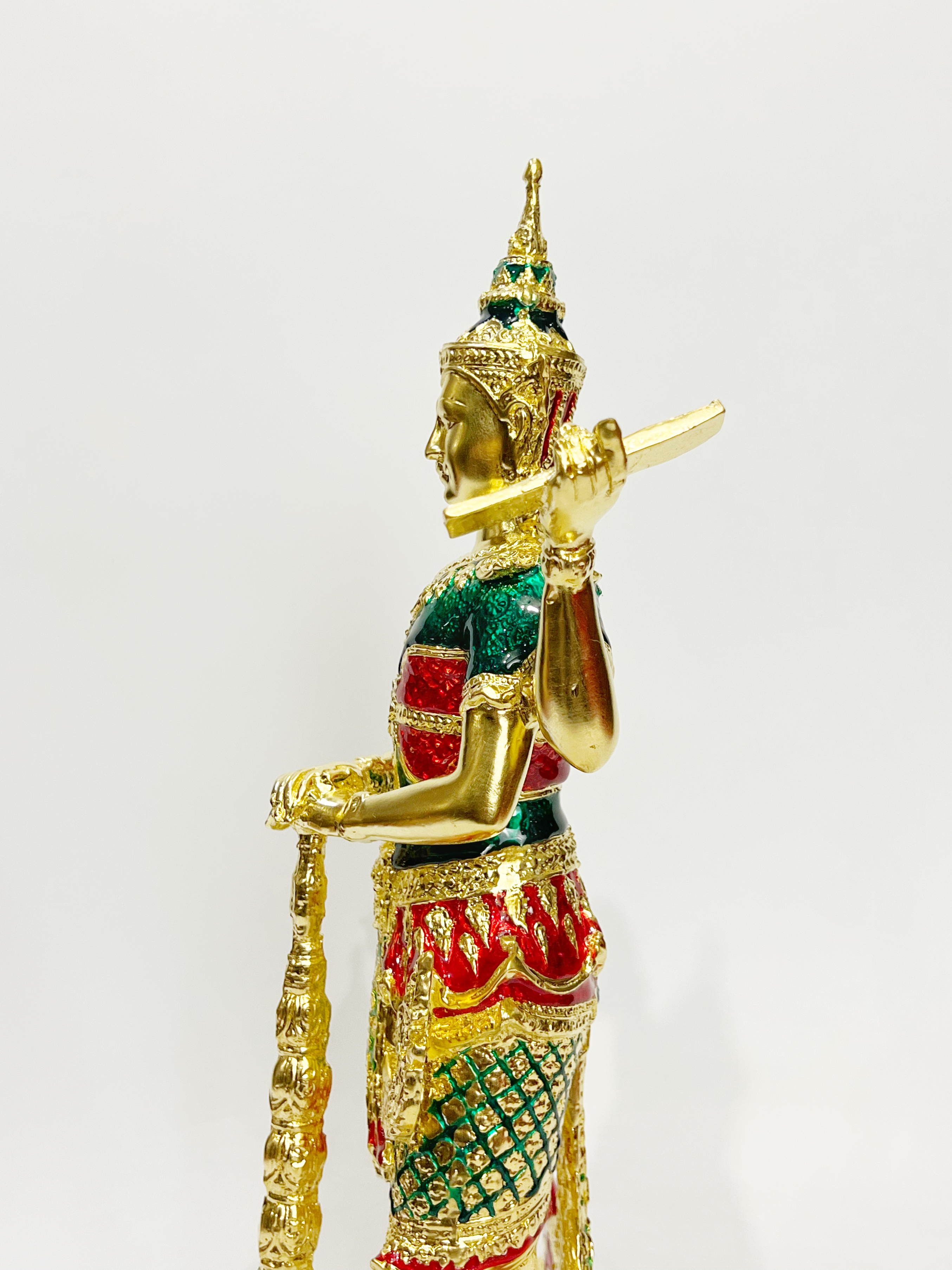 เทวรูป ท้าวเวสสุวรรณ ขนาดสูง 18 นิ้ว ท้าวเวสสุวรรโณ จตุมหาราชิกา วัดหน้าพระเมรุราชิการาม จ.พระนครศรีอยุธยา
