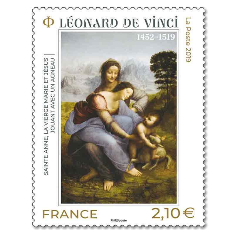 France Stamp, 2019 Leonard De Vinci