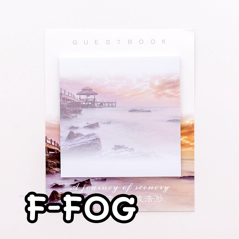 MUISUNGSHOP (1 ชิ้น) โพสอิท Stickynote กระดาษโน๊ต ลายธรรมชาติ ทิวทัศน์