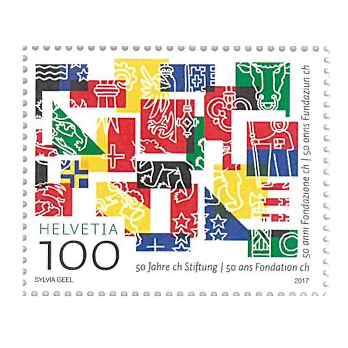 Switzerland Stamp, 2017 50 ans ch Foundation