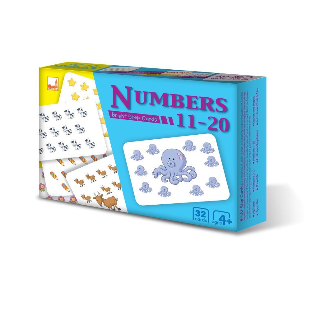 BRIGHT STEP CARDS - NUMBERS 11 - 20