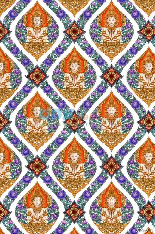 JLIE12-16 วอลเปเปอร์ติดผนัง ลายเทพพนม สีม่วง