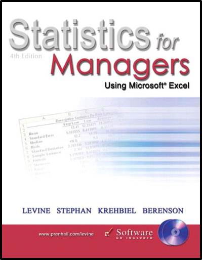 Statistics for Managers Using Microsoft Excel International Edition ISBN 9780131272200