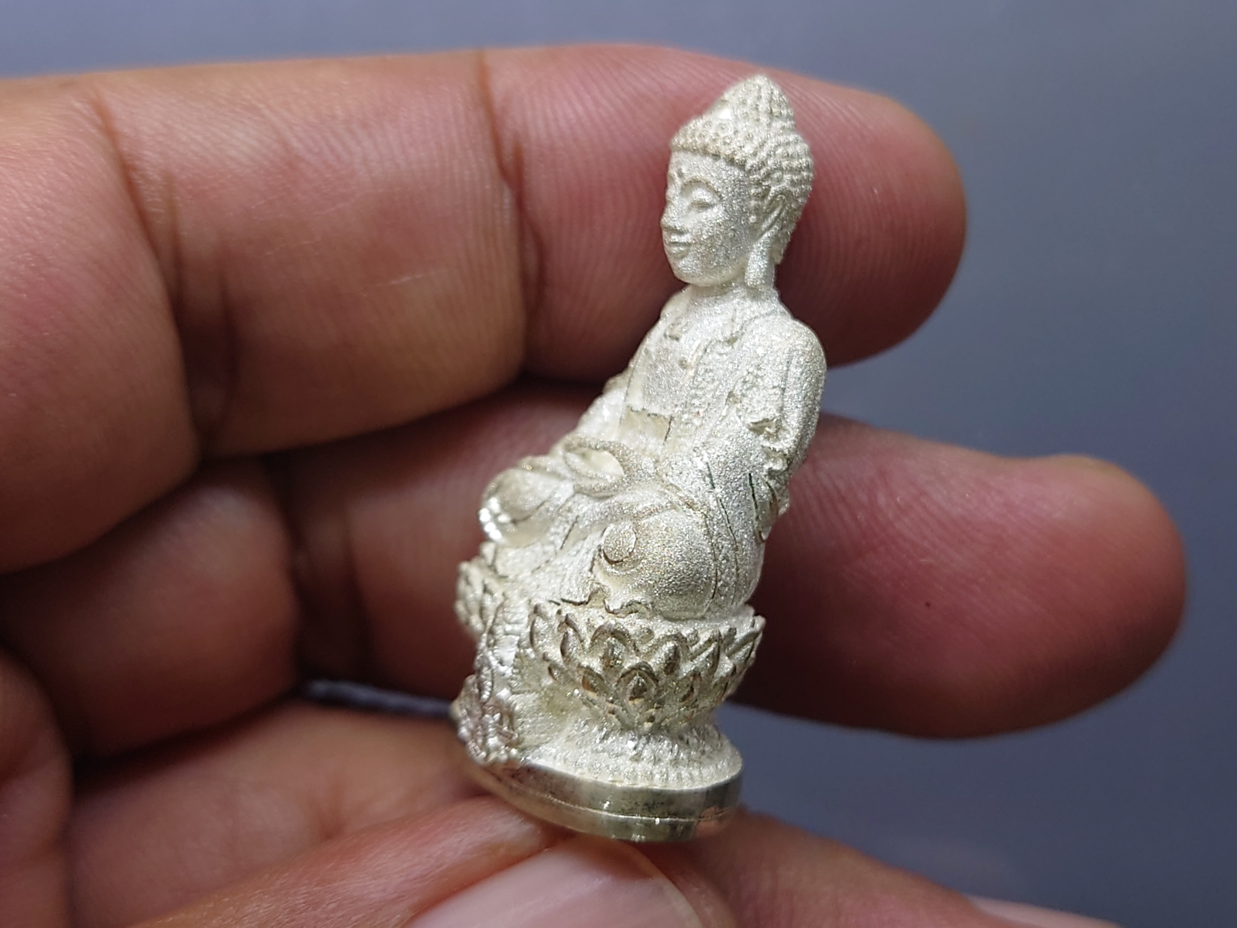 พระกริ่งจีน ต้าเยิ่นถะ เนื้อเงิน รุ่นกาญจนาภิเษกครองราชย์ 50 ปี วัดบวรนิเวศวิหาร ปี2538 นิยม หายาก ไม่มีกล่อง