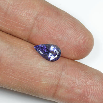 **ขายแล้ว** แทนซาไนท์ (Tanzanite) 1.45 กะรัต รูปร่างหยดน้ำ ไฟดี