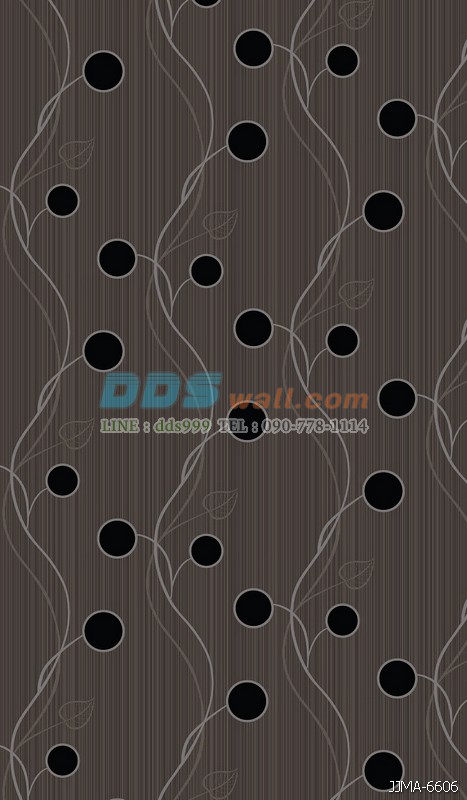 JSHR15-71 ลายวงกลม เส้นดัด สีน้ำตาลเข้ม