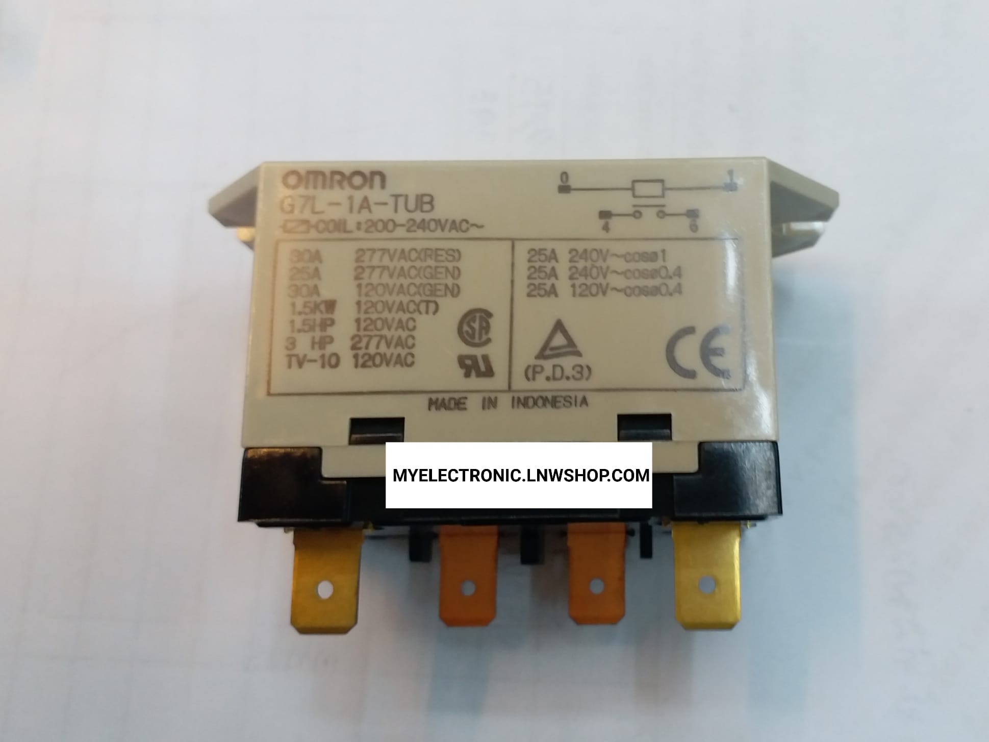 ขาย G7L-1A-TUB-220-240V , รีเลย์ ยี่ห้อ ออมรอน Relay OMRON G7L-1A-TUB-220/240V ราคาตัวละ . . . . หน่วย บาท . บาท