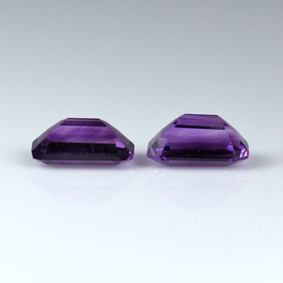 **ขายแล้ว**อเมทิสต์ (Amethyst) น้ำหนักรวม 0.94 กะรัต สีม่วง มาเป็นคู่