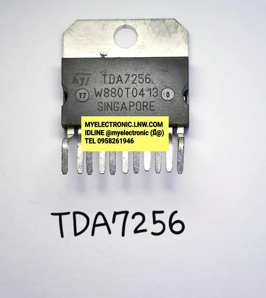 ขาย TDA7256 ไอซี IC ยี่ห้อST-THOMSAN SGS ตัวถัง SIL11ขา งอ ราคา ตัวละ . . บาท