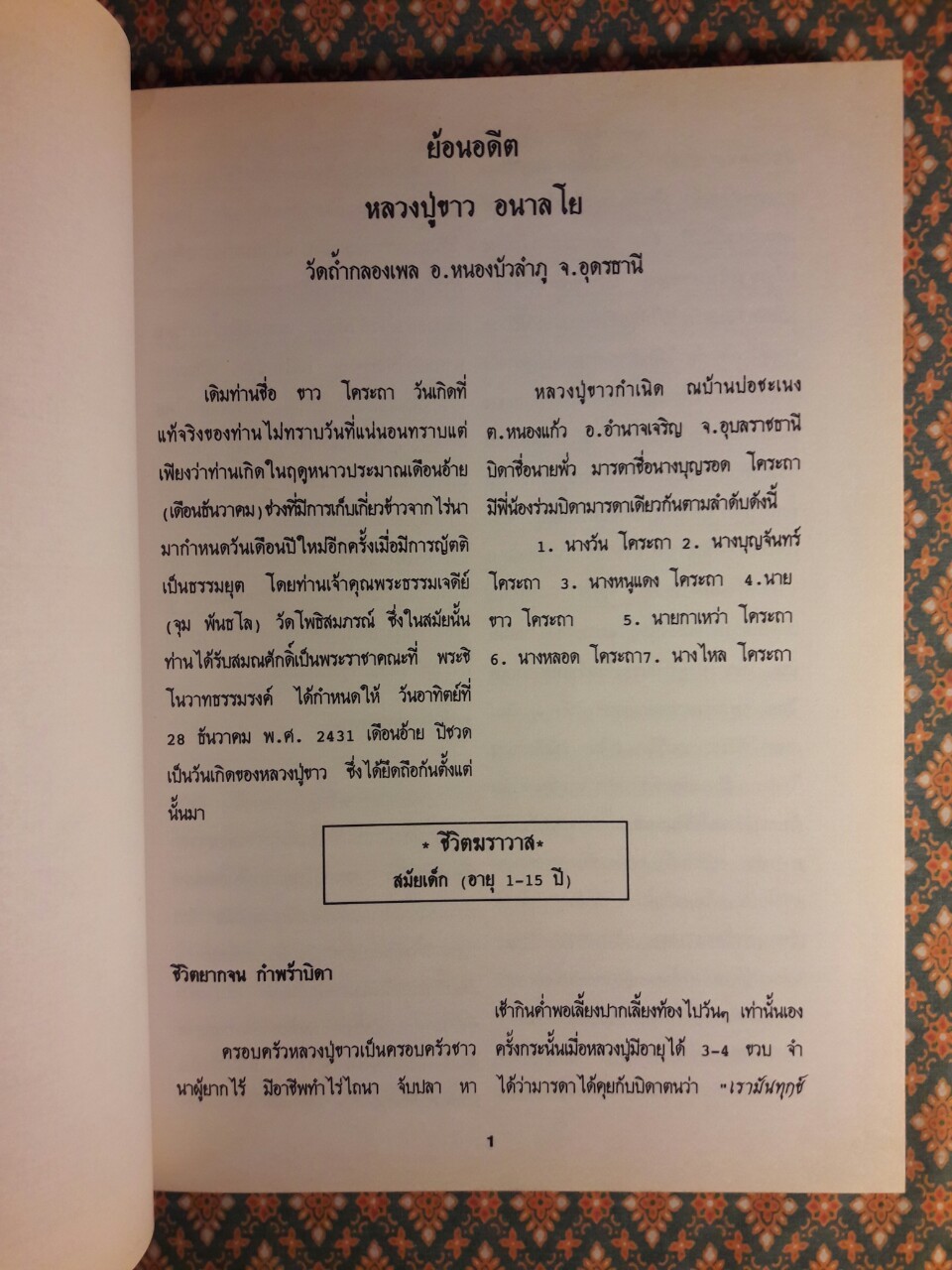 ใต้จิตสำนึก หลวงปู่ขาว อนาลโย