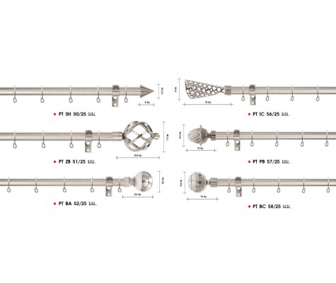 รางประดับม่านสแตนเลส "Platimun Rods Series"