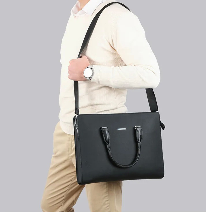 กระเป๋าสะพายข้าง กระเป๋าถือ ใส่เอกสาร กระเป๋าโน๊ตบุ๊ค หนังพรีเมี่ยม ป้องกันน้ำ BUSINESS BAG13 รุ่น A062