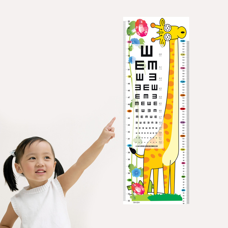 MUISUNGSHOP โปสเตอร์/สติ๊กเกอร์ วัดส่วนสูงติดผนัง ลายการ์ตูนน่ารักสำหรับเด็ก แผ่นวัดส่วนสูงเด็ก