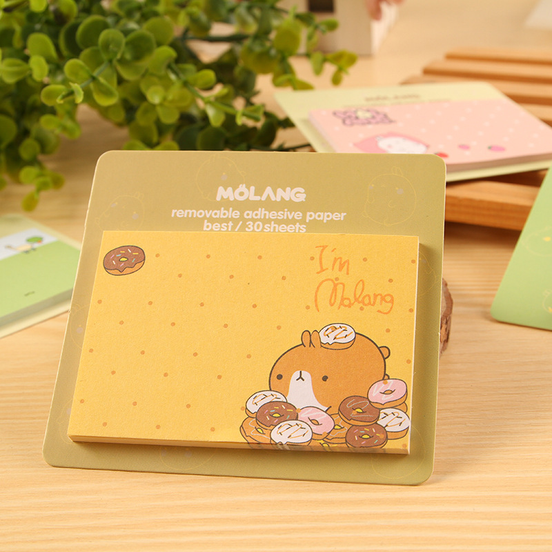 MUISUNGSHOPกระดาษโน๊ตมีกาว Post-it โพสอิท การ์ตูน สไตล์เกาหลี คละลาย