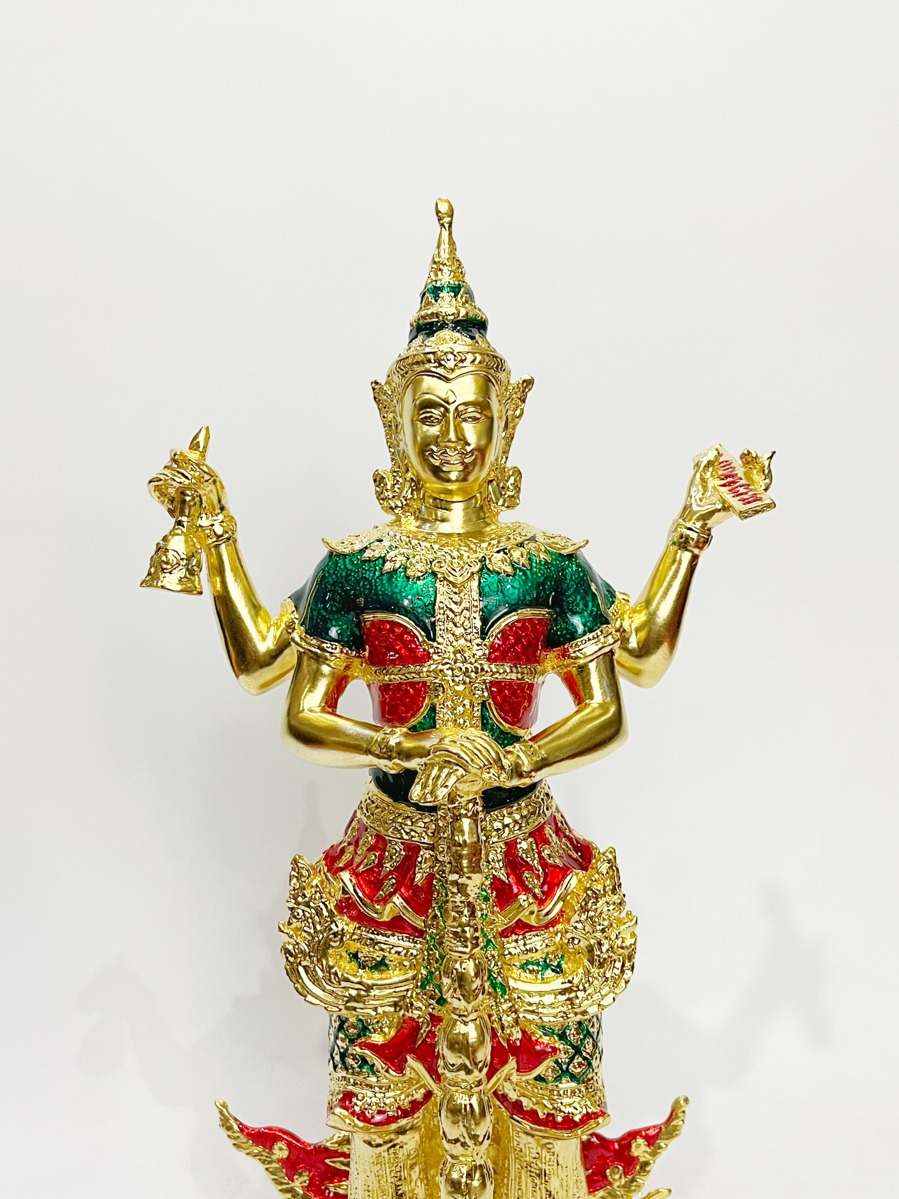 เทวรูป ท้าวเวสสุวรรณ ขนาดสูง 18 นิ้ว ท้าวเวสสุวรรโณ จตุมหาราชิกา วัดหน้าพระเมรุราชิการาม จ.พระนครศรีอยุธยา