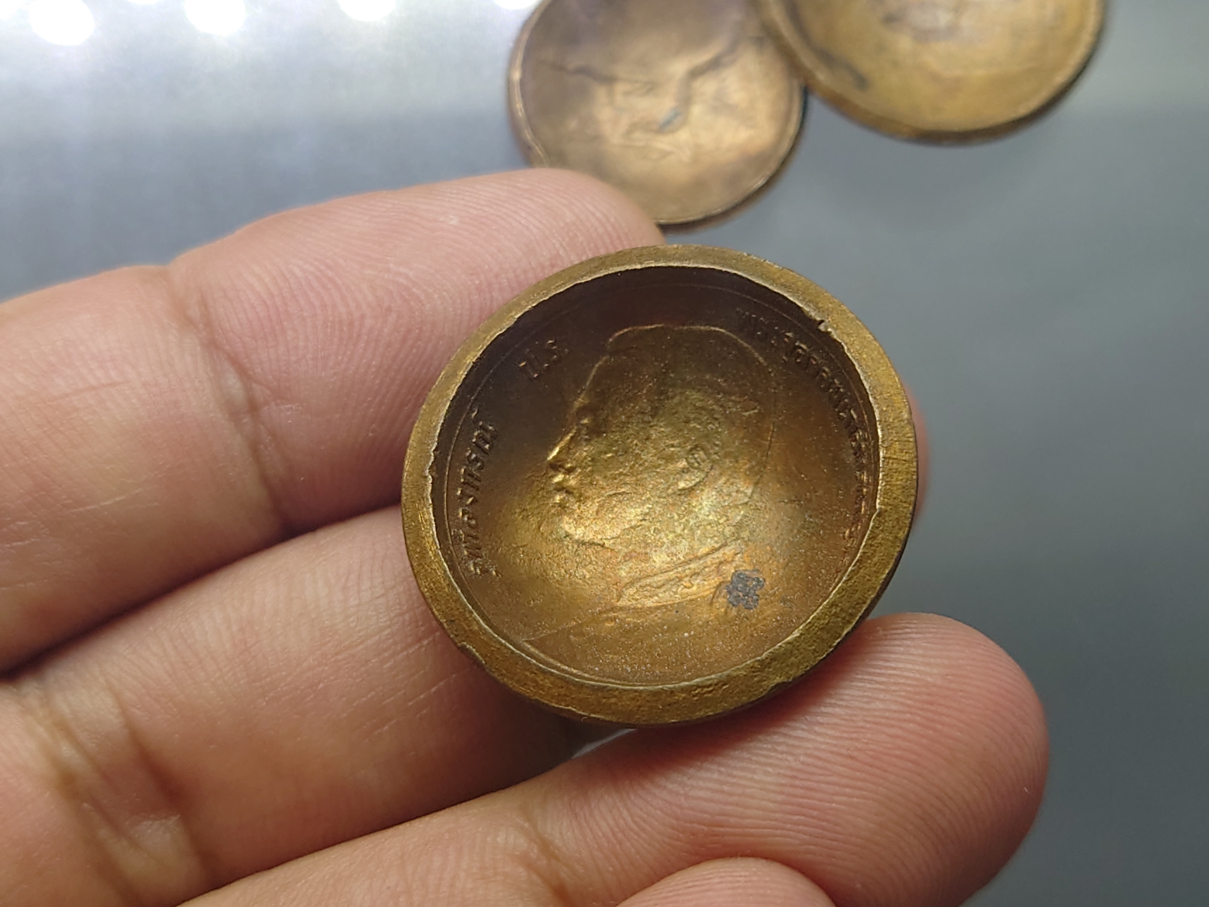 เหรียญถ้วย โรงบ่อนโบราณ ครบชุด พระสยามๆ(โสฬส อัฐ เสี่ยว)