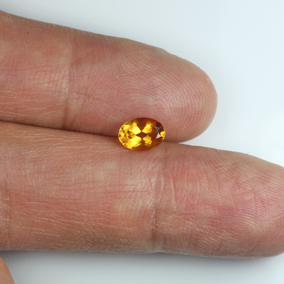 **ขายแล้ว**ซิทริน (Citrine) 0.76 กะรัต รูปไข่ ไฟดี