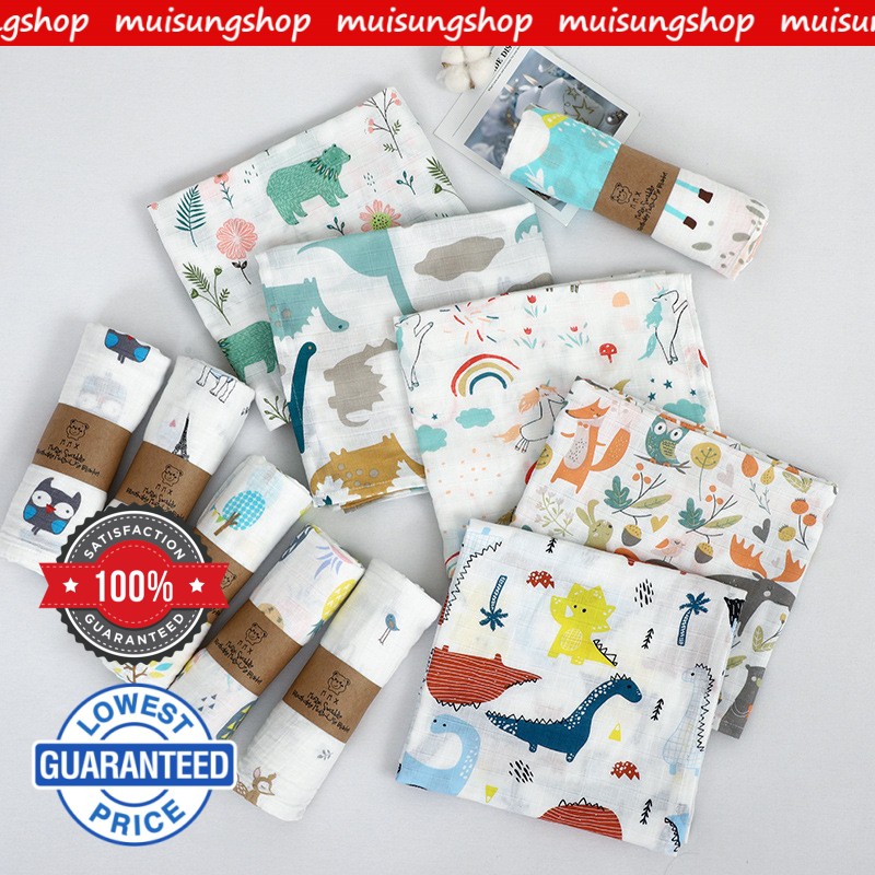 muisungshop ผ้ามัสลิน ผ้าอ้อม ผ้าห่อตัวเด็ก ผ้าห่มเด็ก ผ้ากันเปื้อน