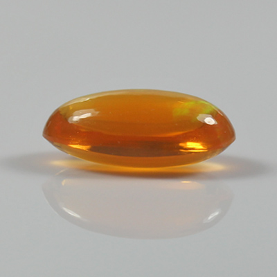 โอปอลไฟ (Fire Opal) จากเม็กซิโก 1.77 กะรัต สีส้ม มีเหลือบเล่นสี