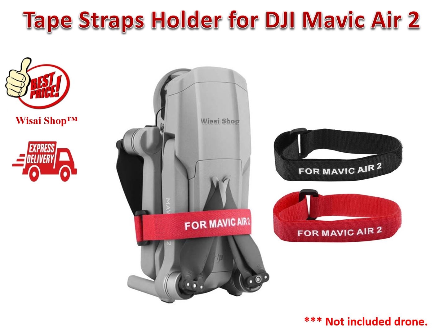 BRDRC สายรัดใบพัดโดรน Propeller Blade Tape Straps Holder สำหรับ DJI Mavic Air 2