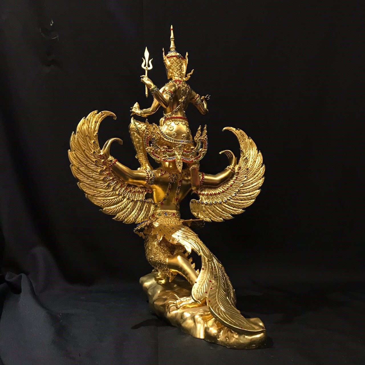 รูปหล่อ พระนารายณ์ทรงครุฑ หน้าตัก 9 นิ้ว