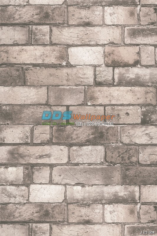 JPOP15-25 ลายอิฐ สีน้ำตาลครีม