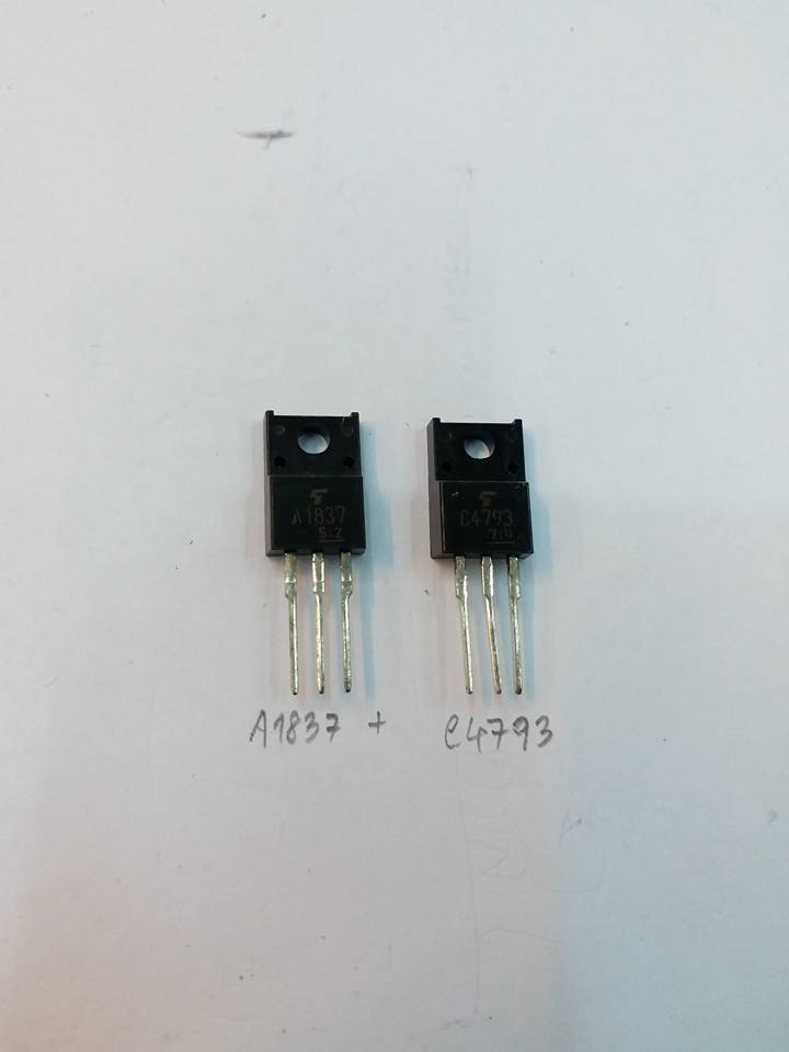 2SA1837+2SC4793ตัวถังTO-220Fทรานซิสเตอร์หลังดำTRANSISTERราคาคู่ล่ะ