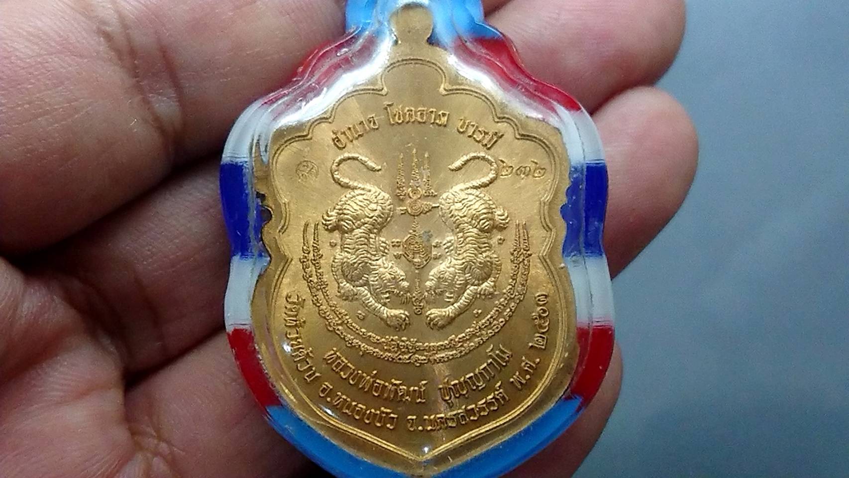 เหรียญเสมาเสือคาบดาบ รุ่น2 เนื้อสัตตะ หน้ากากชนวนรุ้ง หลวงพ่อพัฒน์ วัดห้วยด้วน โคท 232 (SKU-03621)