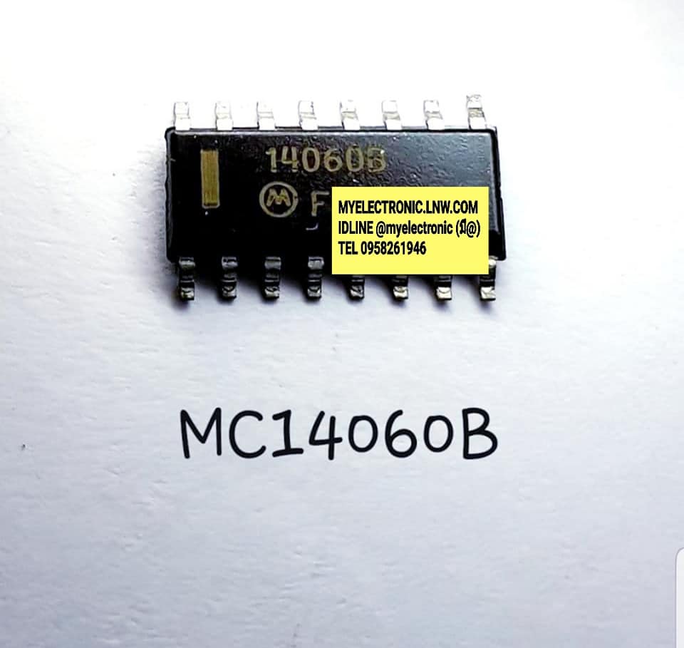 ขาย MC14060B ไอซี IC ยี่ห้อON-SEMI ตัวถังSMD16ขา SOP-16 ราคา ตัวละ บาท