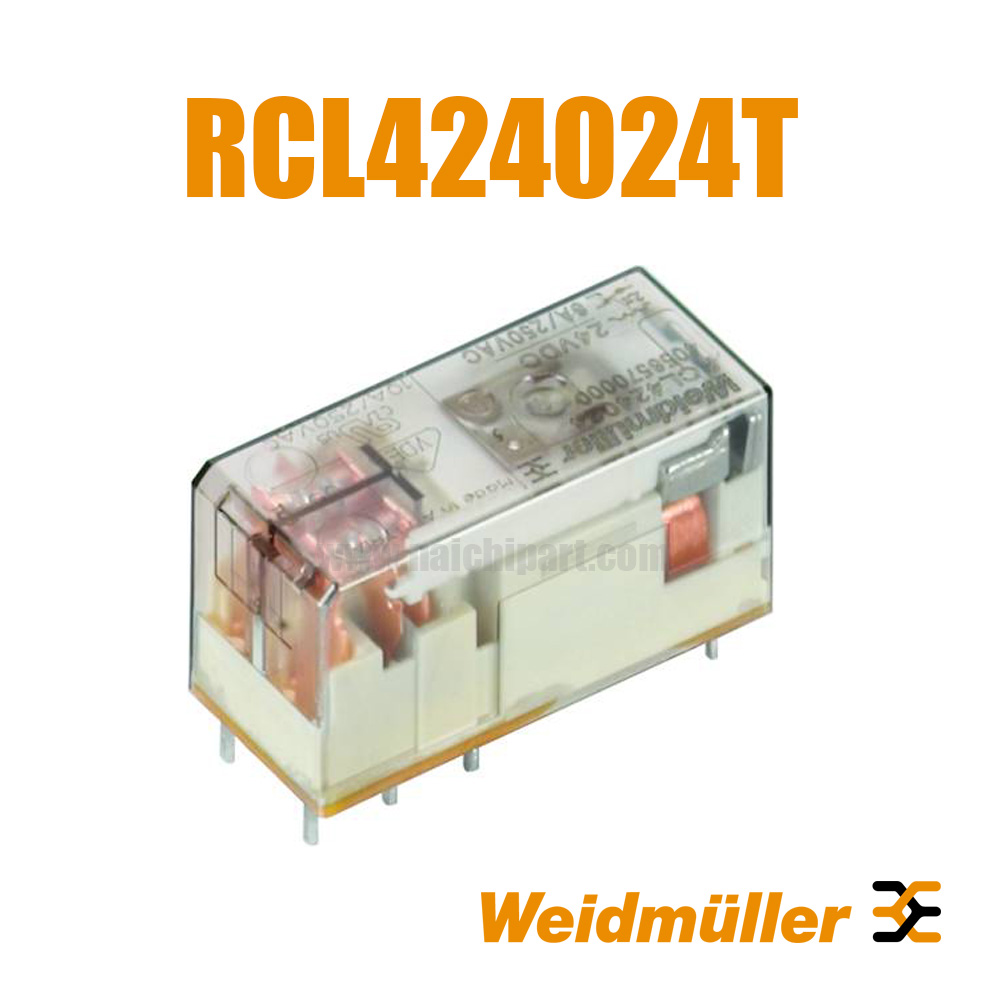 รีเลย์ RCL424024T , Weidmüller , Plug-in relay 24VDC 8A