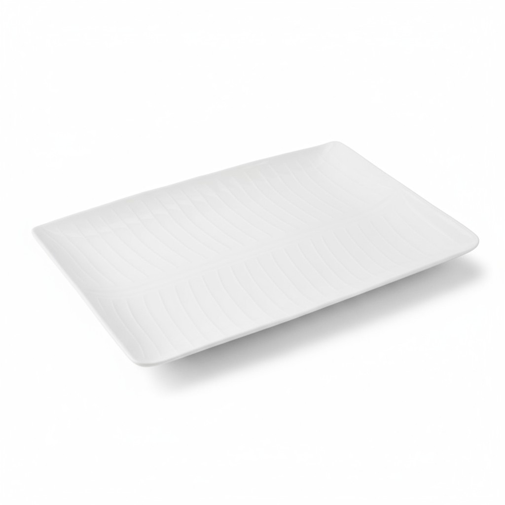 ถาดเหลี่ยมเมลามีนรูปใบกล้วย 14 นิ้ว ศรีไทย T3714